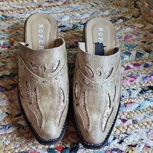 Roper Women's Sparkling Gold Mules